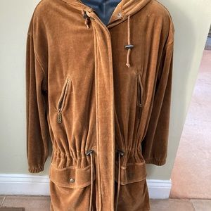 Hooded velour jacket